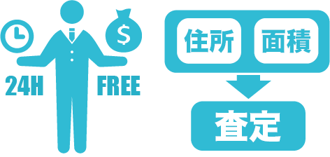 簡単入力でいつでも無料査定